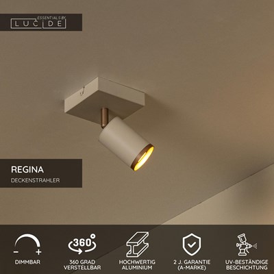 Lucide REGINA - Deckenstrahler - 1xGU10 - Taupe | Essential